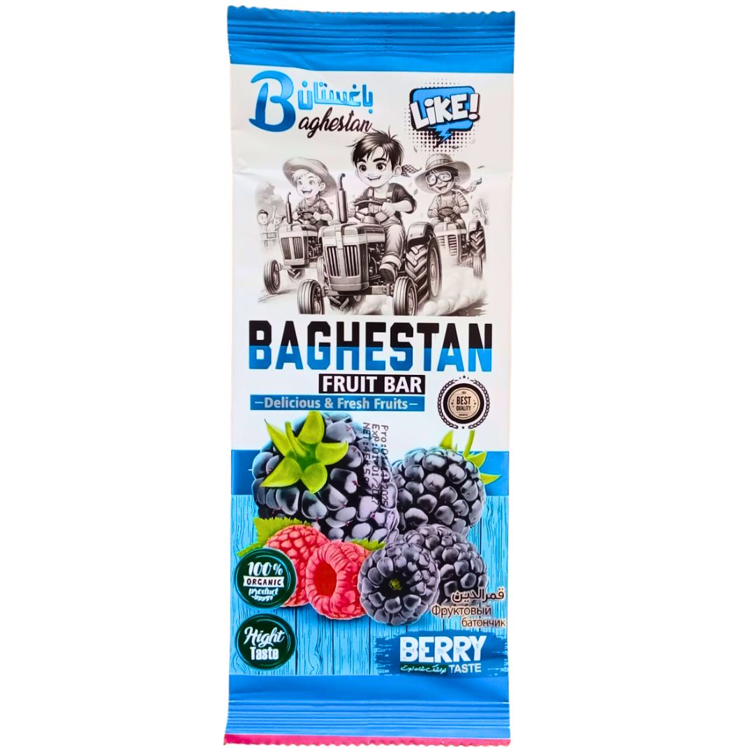 BAGHBAN (Baghestan) 60-Pack Fruit Bars Gift Box – All-Natural, Gluten-Free & Vegan Snacks in Strawberry, Mango, Blueberry, Cherry & Fig"