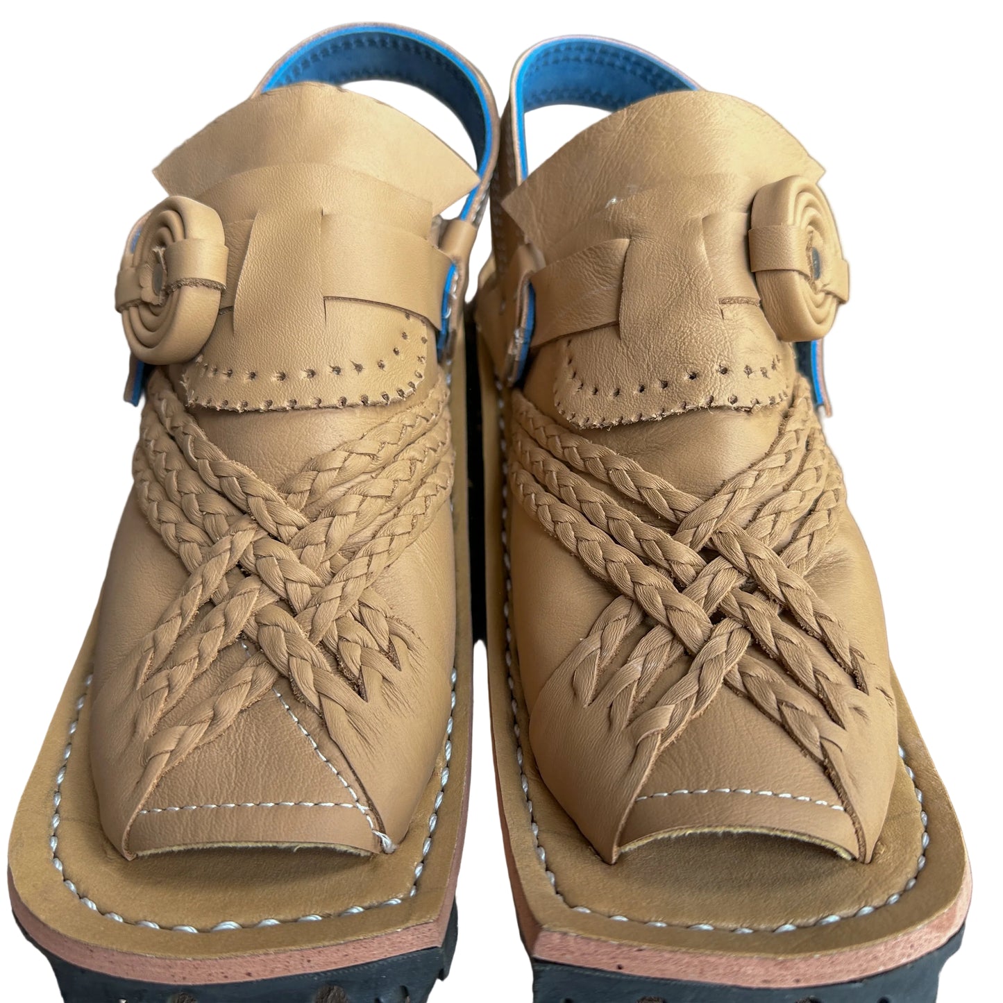 Off-White Balochi Chappal Chawat – | Traditional Balochi Chawat Sandal for Gents