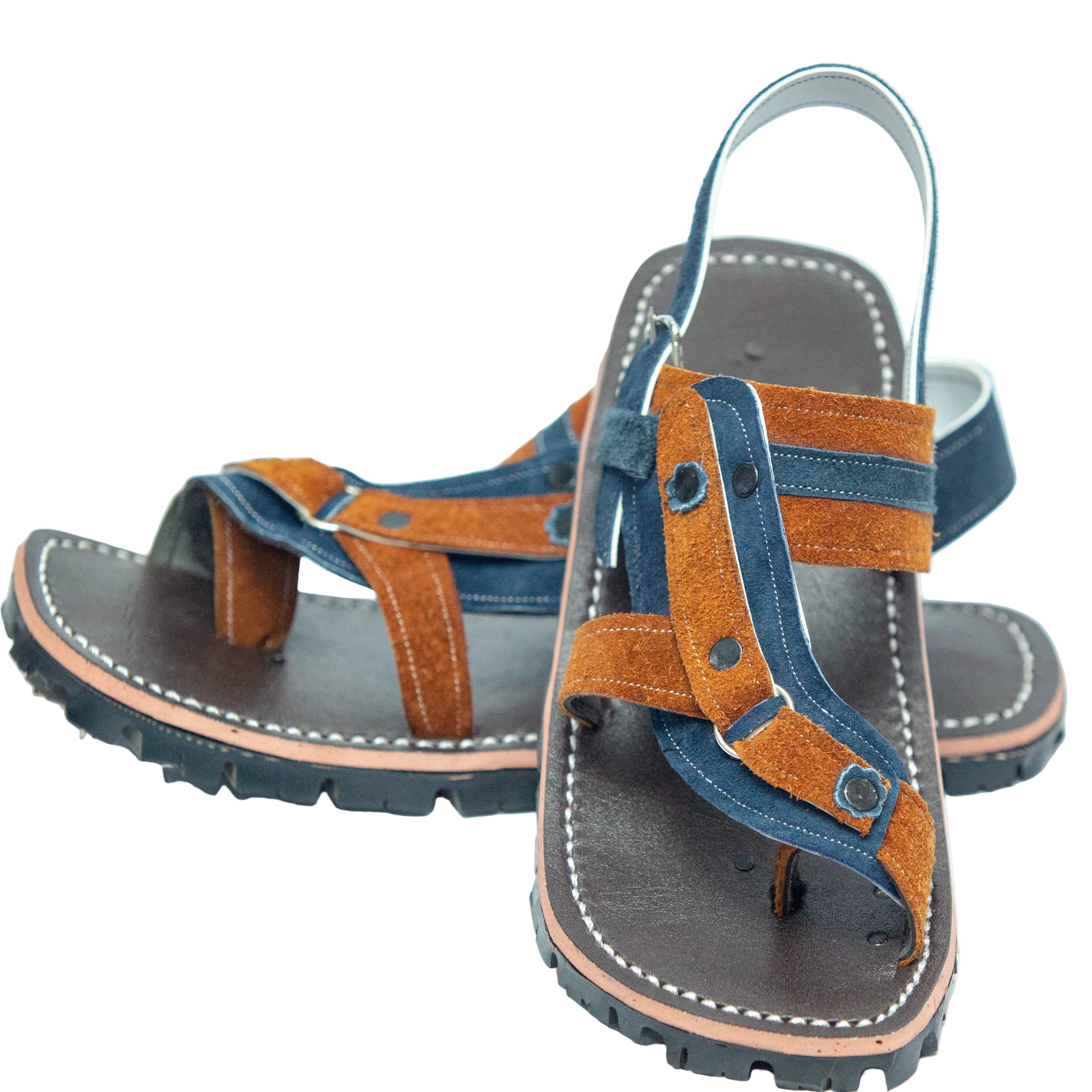 Balochi Chawat Sandal for Men – Brown Suede Leather | Style 4