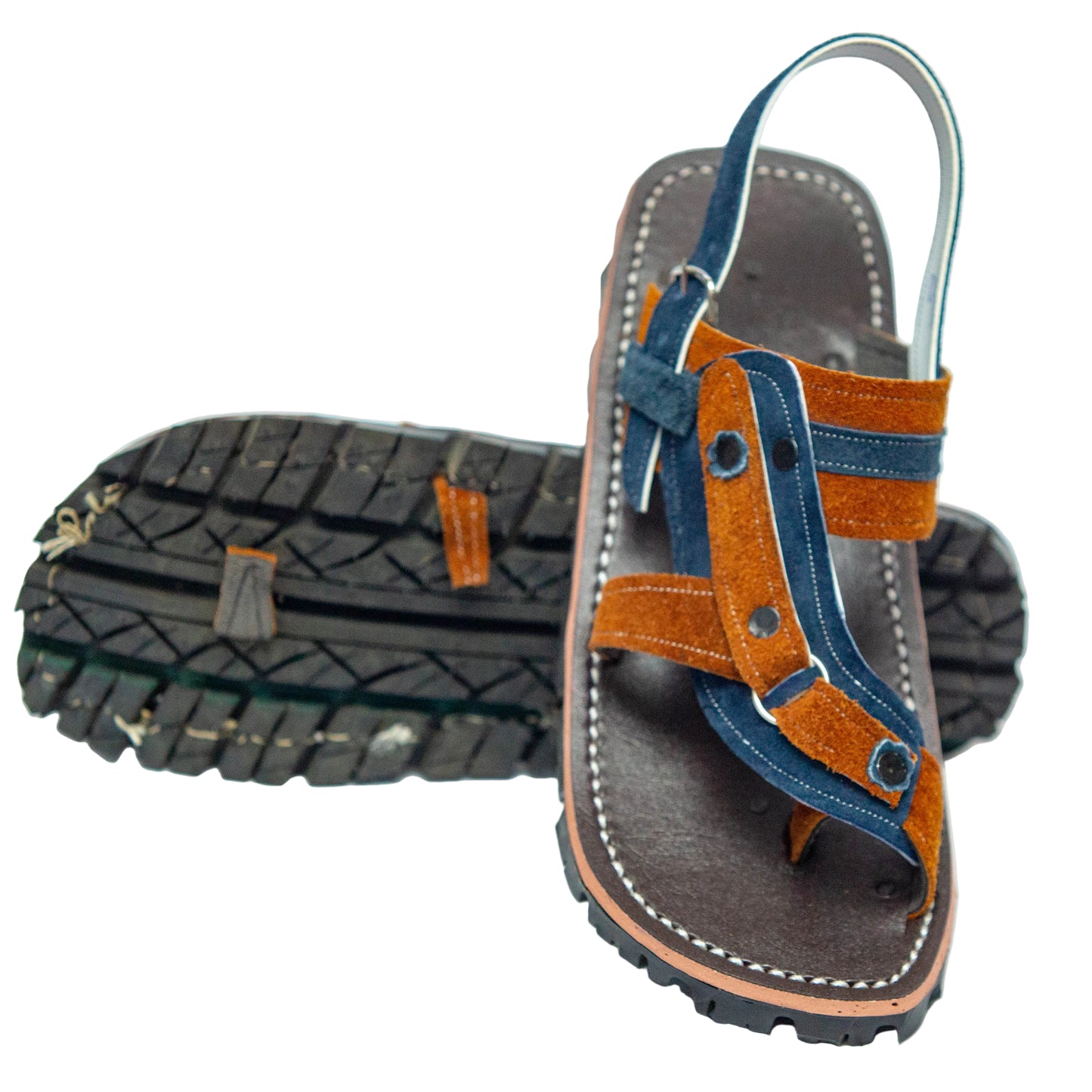 Balochi Chawat Sandal for Men – Brown Suede Leather | Style 4