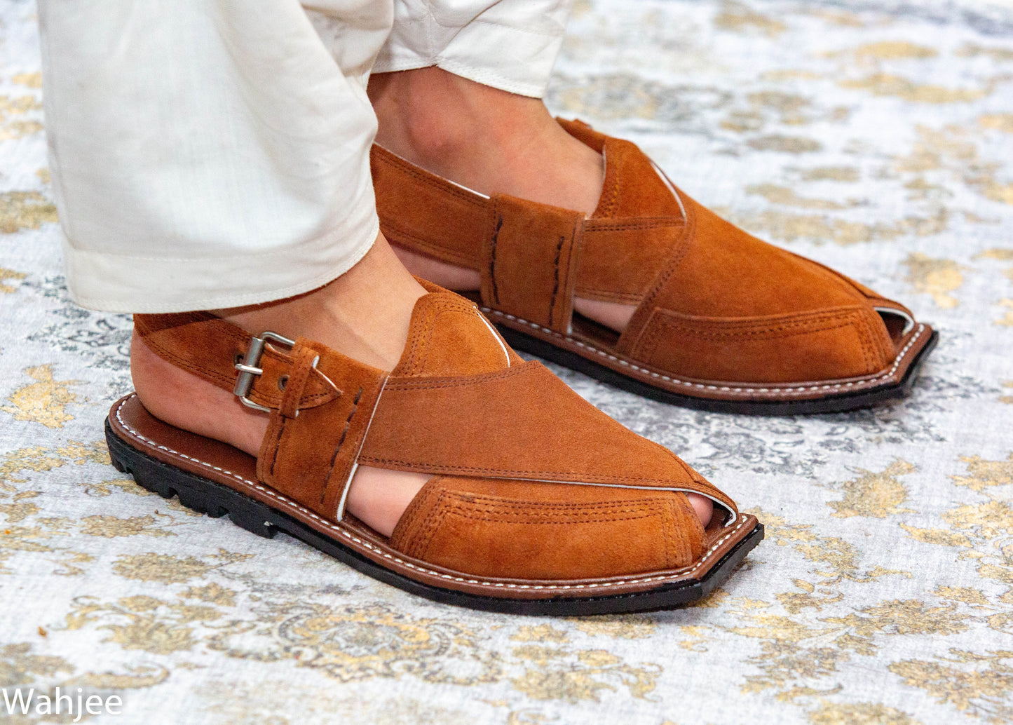 Peshawari Chappal for Men – Brown Genuine Leather | Classic Style