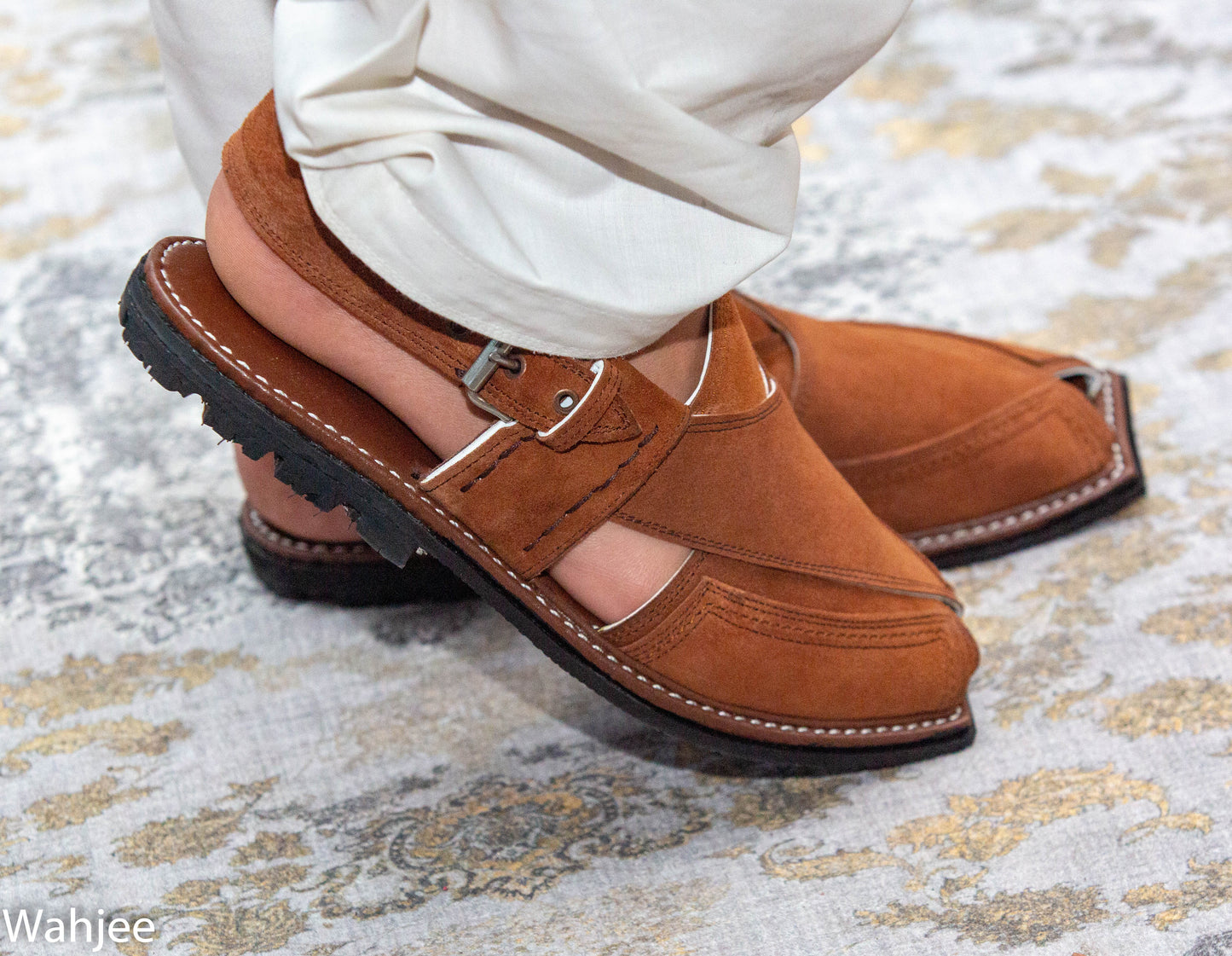 Peshawari Chappal for Men – Brown Genuine Leather | Classic Style