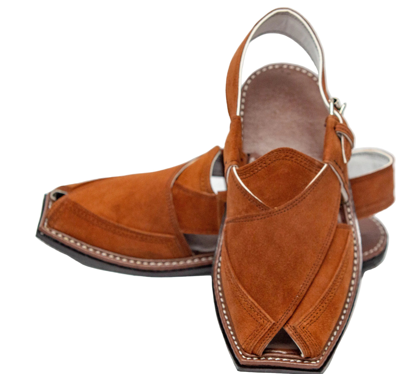 Peshawari Chappal for Men – Brown Genuine Leather | Classic Style