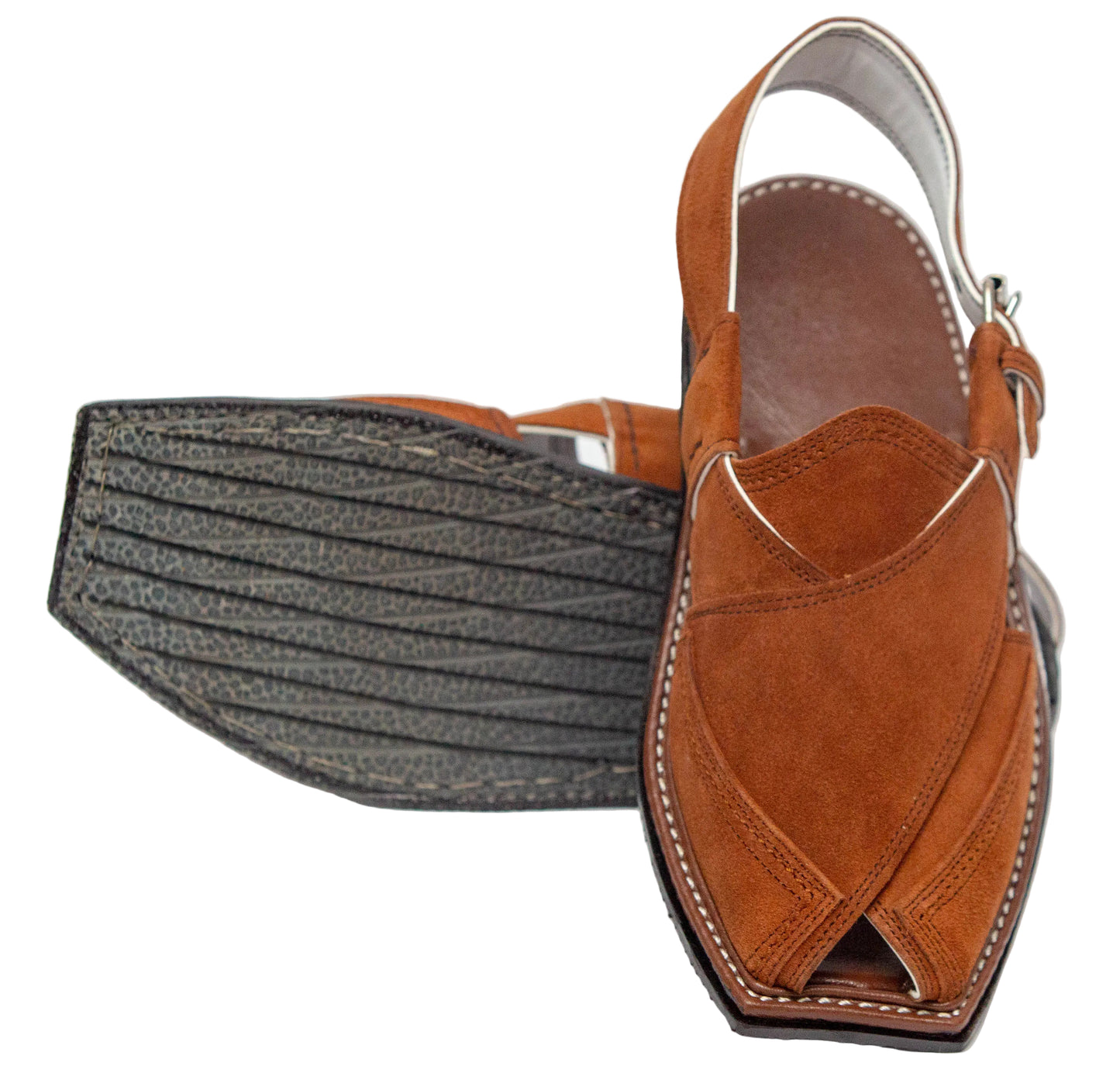 Peshawari Chappal for Men – Brown Genuine Leather | Classic Style