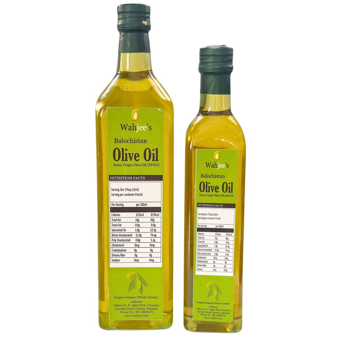Wahjee Gold Extra Virgin Olive Oil – 100% Pure Cold-Pressed Baluchistan Olive Oil