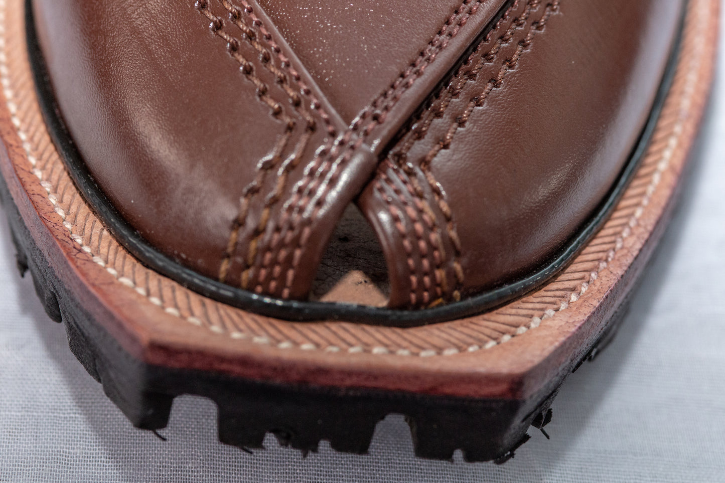Norozi Chappal for Men – Brown Genuine Leather | Tyre Sole