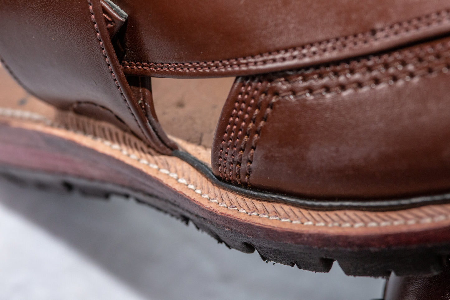 Norozi Chappal for Men – Brown Genuine Leather | Tyre Sole