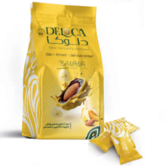 Premium Deloca Almonds & Dates Covered With Chocolate – Assorted Flavours 250g Pouch