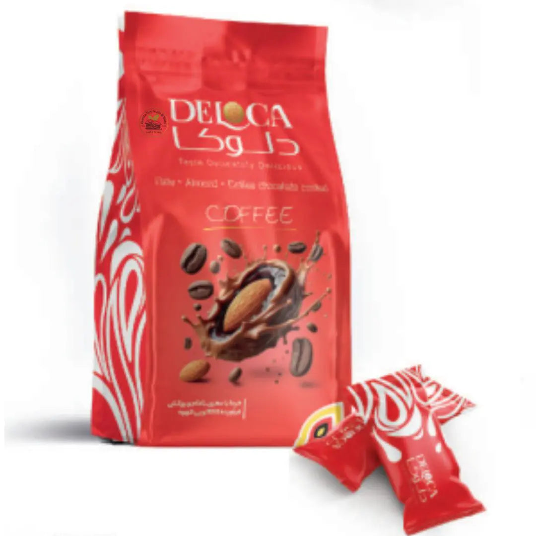 Premium Deloca Almonds & Dates Covered With Chocolate – Assorted Flavours 250g Pouch
