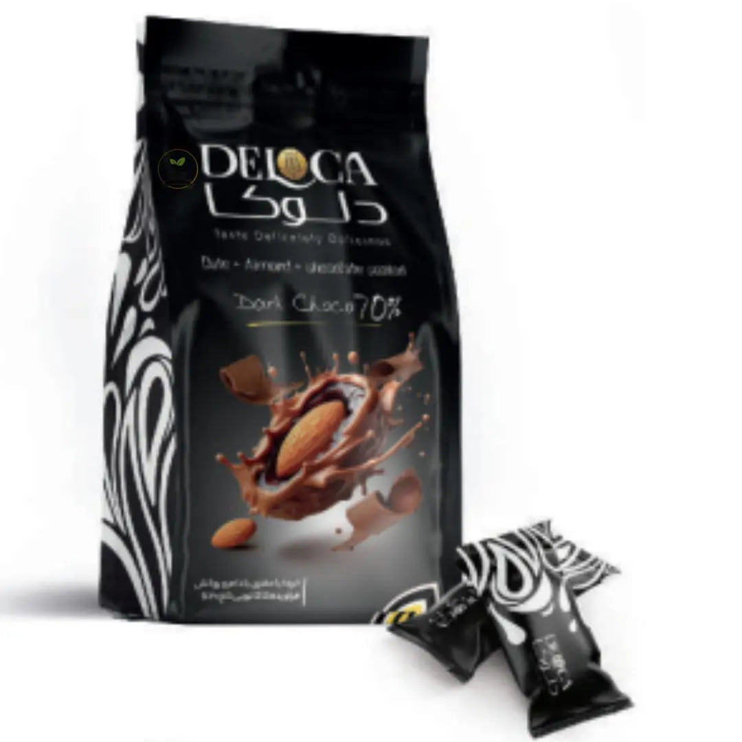 Premium Deloca Almonds & Dates Covered With Chocolate – Assorted Flavours 250g Pouch